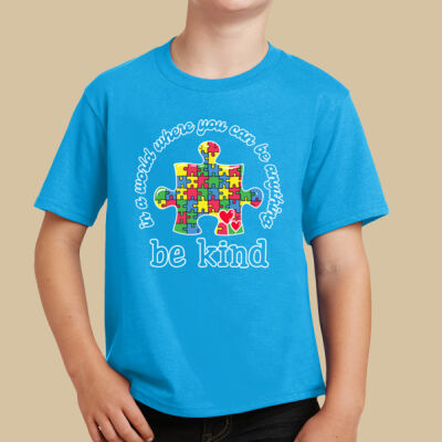 Youth - Be Kind Puzzle Piece T-Shirt - Autism Awareness Thumbnail