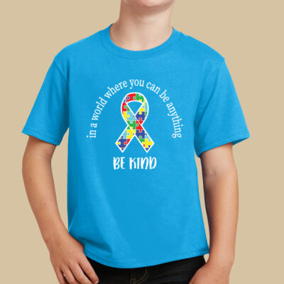 Youth - Be Kind Ribbon T-Shirt - Autism Awareness Thumbnail