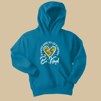 Youth - Be Kind Heart Hoodie - Autism Awareness Thumbnail