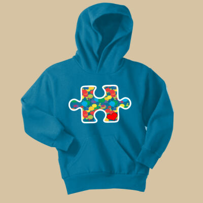 Youth - Puzzle Piece Hoodie - Autism Awareness Thumbnail