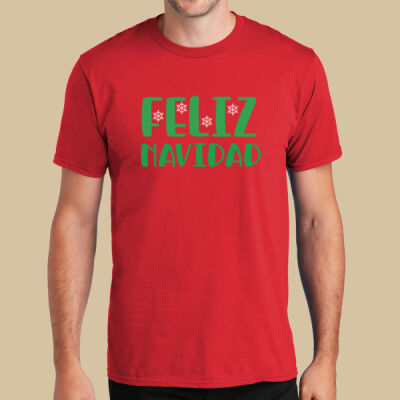 Adult T-Shirt - Winter Holidays-Feliz Navidad-Green Thumbnail