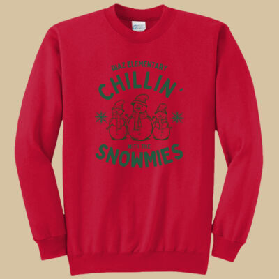 Adult Crewneck - Winter Holidays - Chillin' - Green   Thumbnail