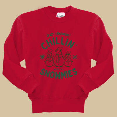 Youth Crewneck - Winter Holidays - Chillin' - Green   Thumbnail