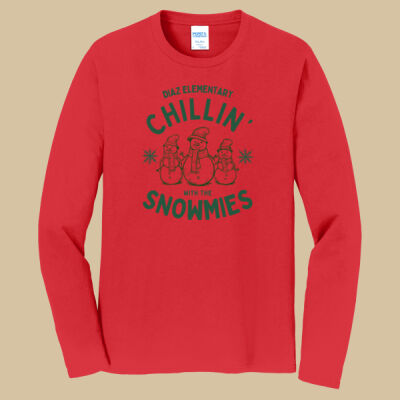 Adult Long Sleeve Shirt - Winter Holidays - Chillin' - Green   Thumbnail