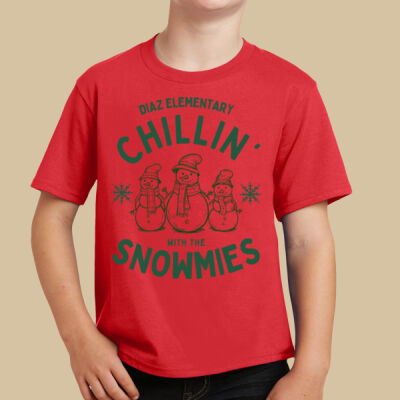 Youth T-Shirt - Winter Holidays - Chillin' - Green   Thumbnail