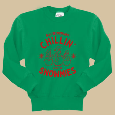 Youth Crewneck - Winter Holidays - Chillin' - Red Thumbnail
