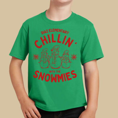 Youth T-Shirt - Winter Holidays - Chillin' - Red Thumbnail
