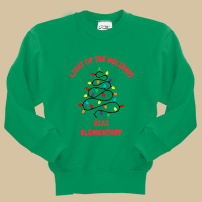 Youth Crewneck - Winter Holidays - Light Up - Red Thumbnail