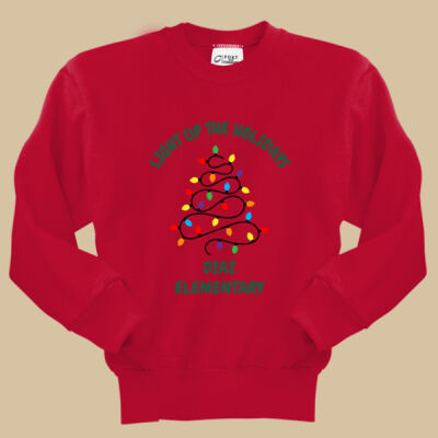 Youth Crewneck - Winter Holidays - Light Up - Green Thumbnail