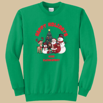 Adult Crewneck - Winter Holidays - Happy Holidays - Red Thumbnail