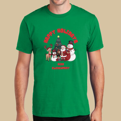 Adult T-Shirt - Winter Holidays - Happy Holidays - Red Thumbnail