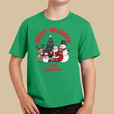 Youth T-Shirt - Winter Holidays - Happy Holidays - Red Thumbnail
