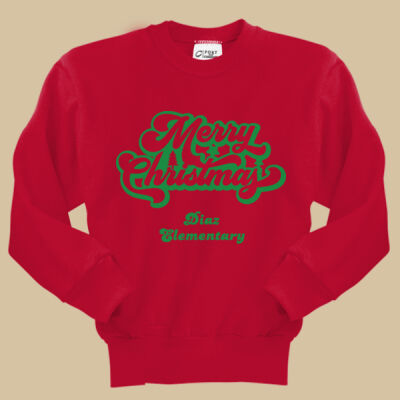Youth Crewneck - Winter Holidays - Merry Christmas - Green Thumbnail