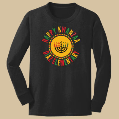 Youth Long Sleeve Shirt - Winter Holidays - Happy Kwanzaa Thumbnail
