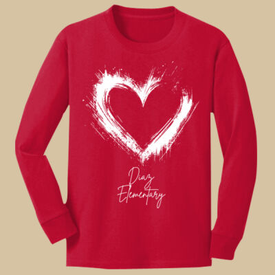 Youth Long Sleeve Shirt - Spring - Valentine's Heart Thumbnail