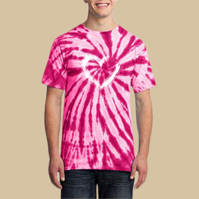 Adult Tie-Dye T-Shirt - Spring - Valentine's Heart Thumbnail
