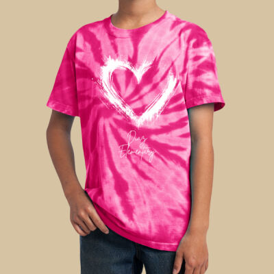 Youth Tie-Dye T-Shirt - Spring - Valentine's Heart Thumbnail