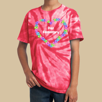 Youth Tie-Dye T-Shirt - Spring - Candy Hearts Thumbnail