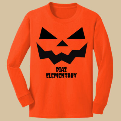 Youth Long Sleeve Shirt - Fall - Jacko Lantern Black   Thumbnail