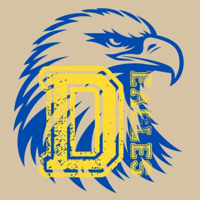 Distressed D & Blue Eagle - Yellow Thumbnail