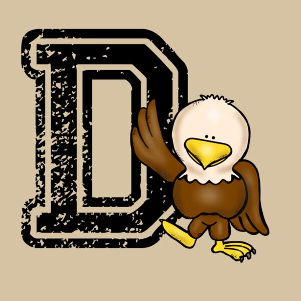 Distressed D & Baby Eagle - Black Thumbnail